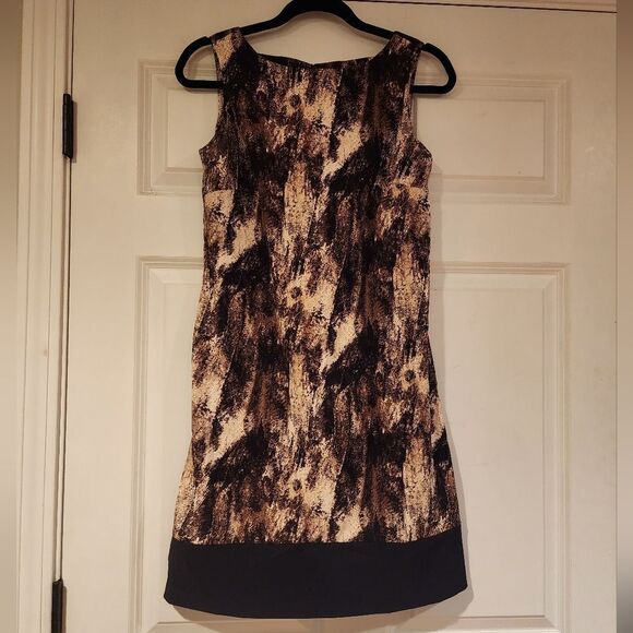 ABStudio brown and black patterned sleeveless dress Size 2 - Picture 1 of 4